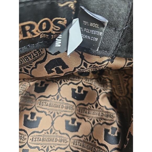 GOORIN BROS Men's S Gray Striped 70% Wool 30% Polyester Fedora Hat - Picture 6 of 7